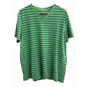 American Eagle Outfitters Y2K T-Shirt‎ Mens XXL Striped Short Sleeve Preppy Top